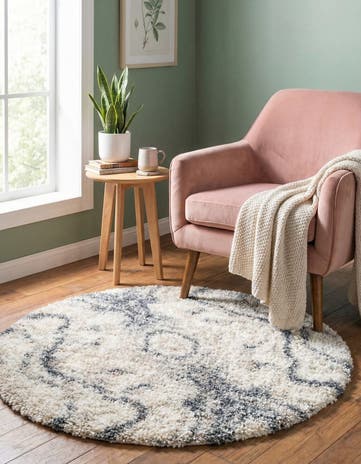 3' 3 x 3' 3 Athena Shag Round Rug