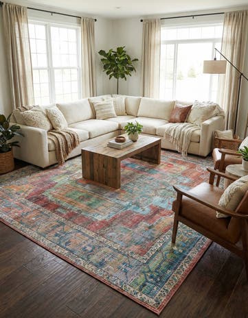 10' 6 x 10' 6 Washable Maahru Square Rug