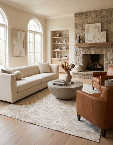 4' 10 x 7' 9 Cowhide Stocks Rug