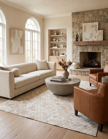 4' 10 x 7' 9 Cowhide Stocks Rug