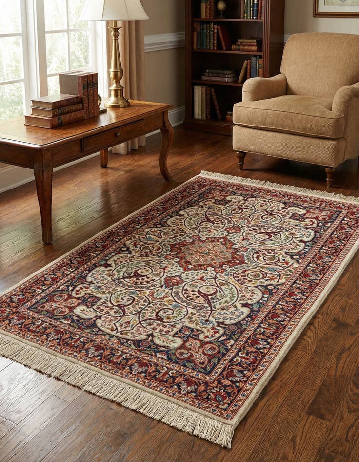 Detail image of 3' 2 x 5' 2 Hand Knotted Bidjar Oriental Wool Rug