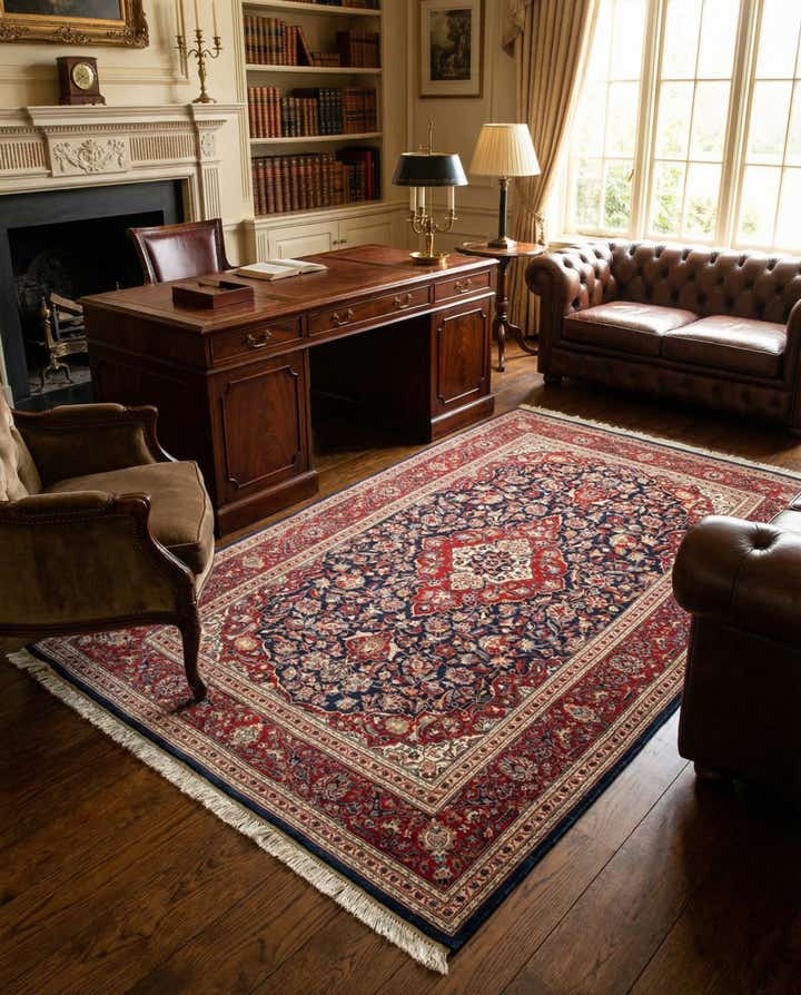 4' 1 x 7' 5 Sarouk Wool Rug
