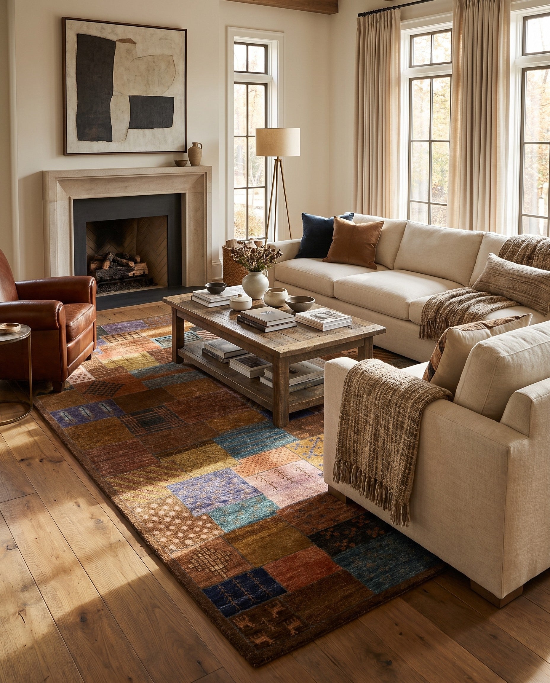 5' 8 x 7' 10 Hand Knotted Ziegler Modern Rug
