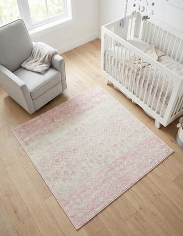 4' x 4' Moroccan Trellis Square Rug
