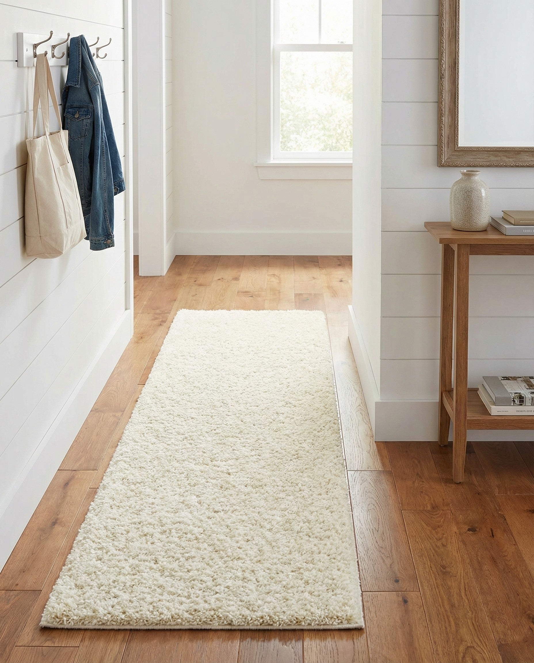 2' x 8' Solid Shag Runner Rug