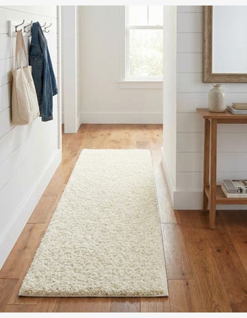 2' x 8' Solid Shag Runner Rug