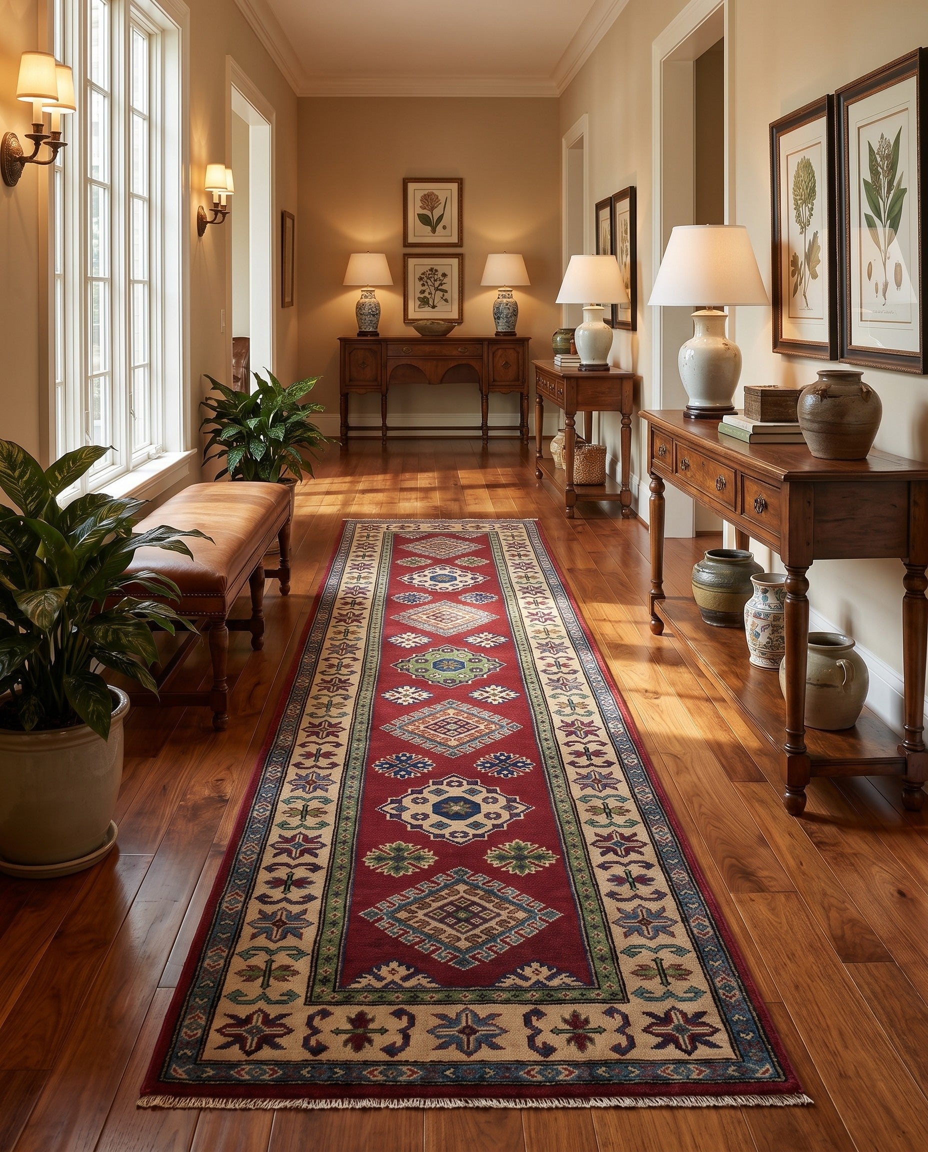2' 6 x 9' 9 Hand Knotted Kazak Runner Rug