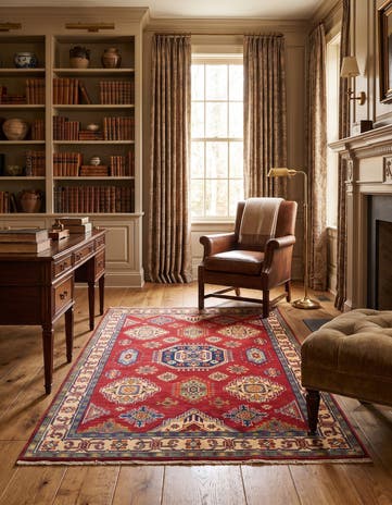 3' 11 x 5' 11 Hand Knotted Kazak Rug