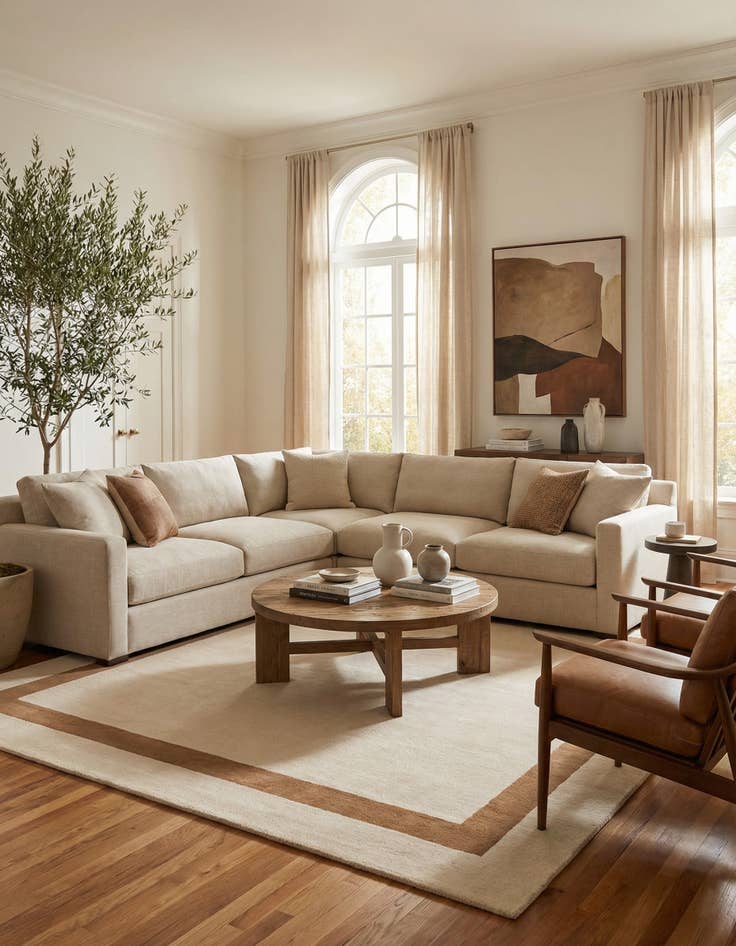 Detail image of 7' 10 x 7' 10 Jill Zarin Border Wool Square Rug