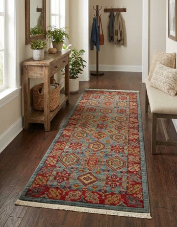 Light Blue Sara Runner Rug