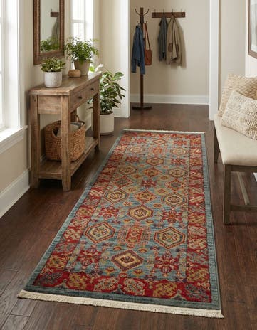 Light Blue Sara Runner Rug