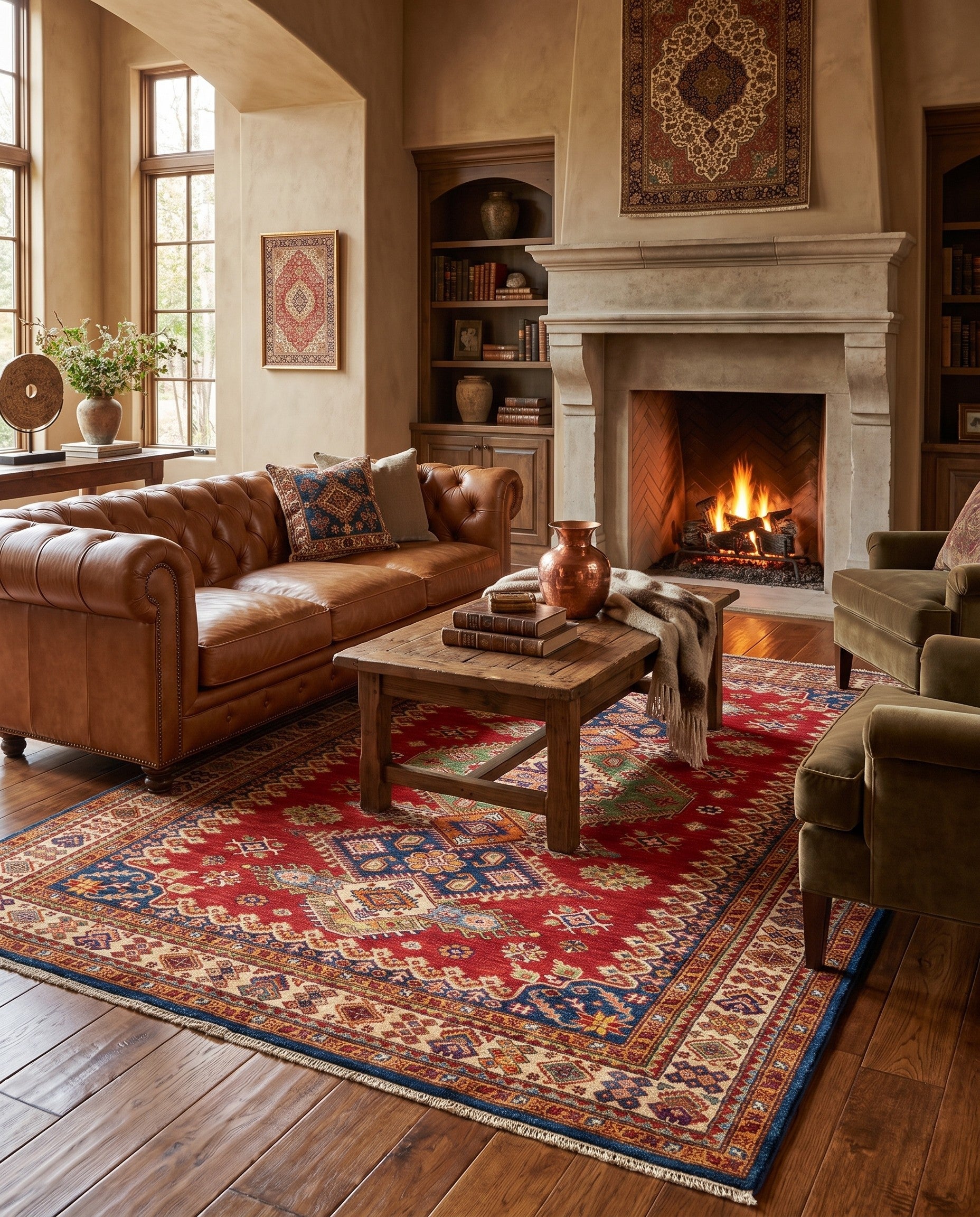 5' 1 x 6' 11 Hand Knotted Kazak Rug