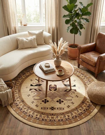 7' 10 x 7' 10 Heris Round Rug