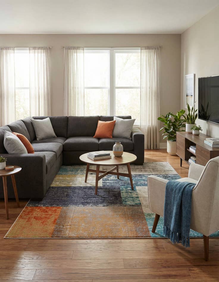 Detail image of 7' 10 x 10'  Washable Vivid Rug