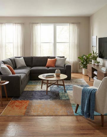 7' 10 x 10' Washable Vivid Rug