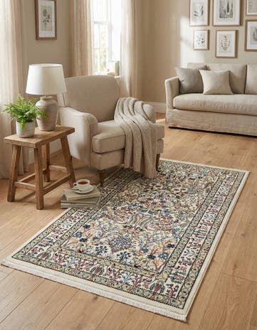Ivory Nain Design Rug