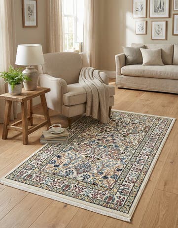 Ivory Nain Design Rug