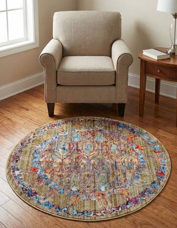 Light Green Brooklyn Round Rug