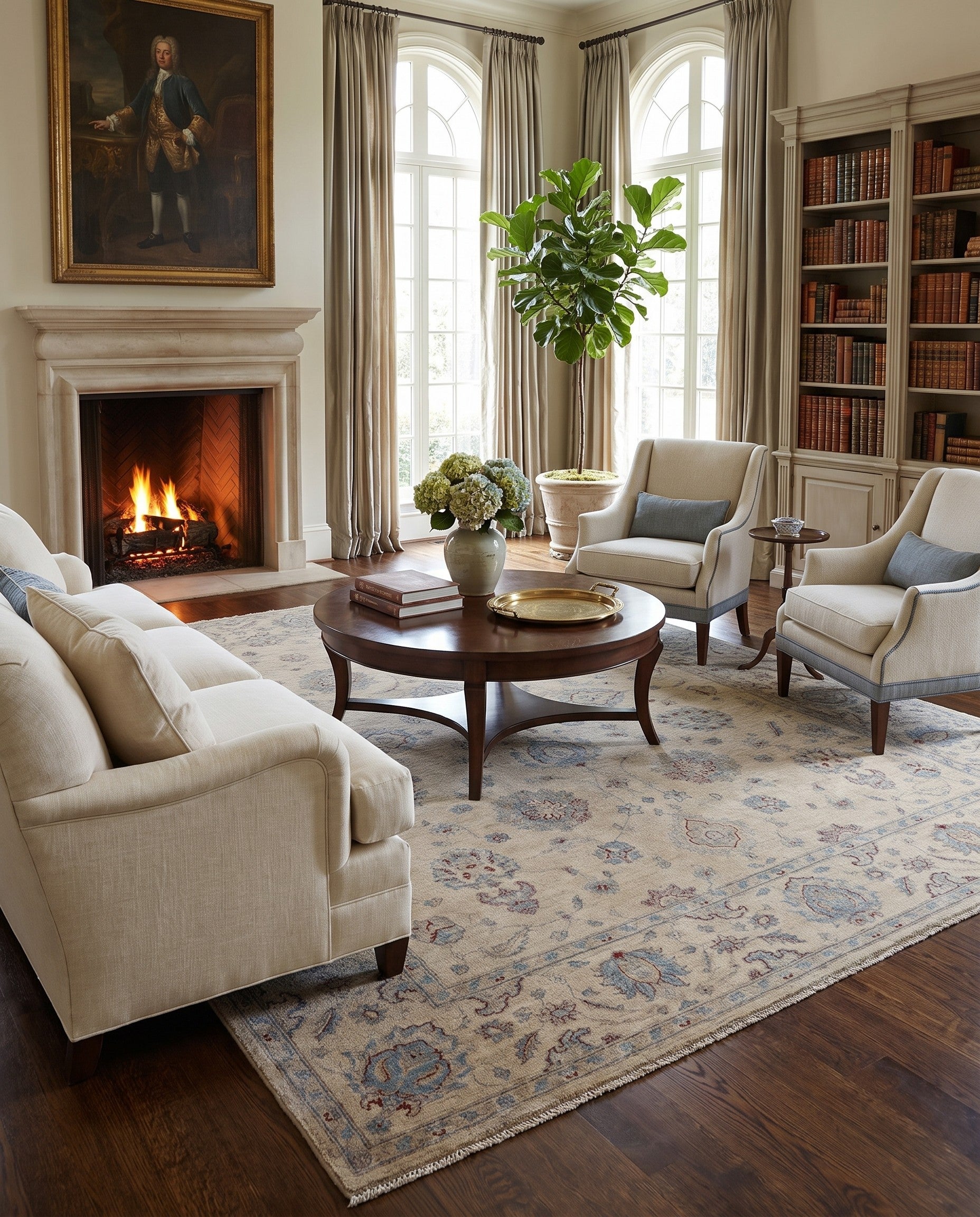 8' 5 x 11' 9 Hand Knotted Ziegler Rug
