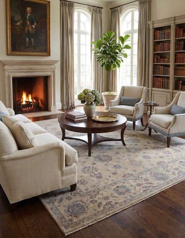 8' 5 x 11' 9 Hand Knotted Ziegler Rug