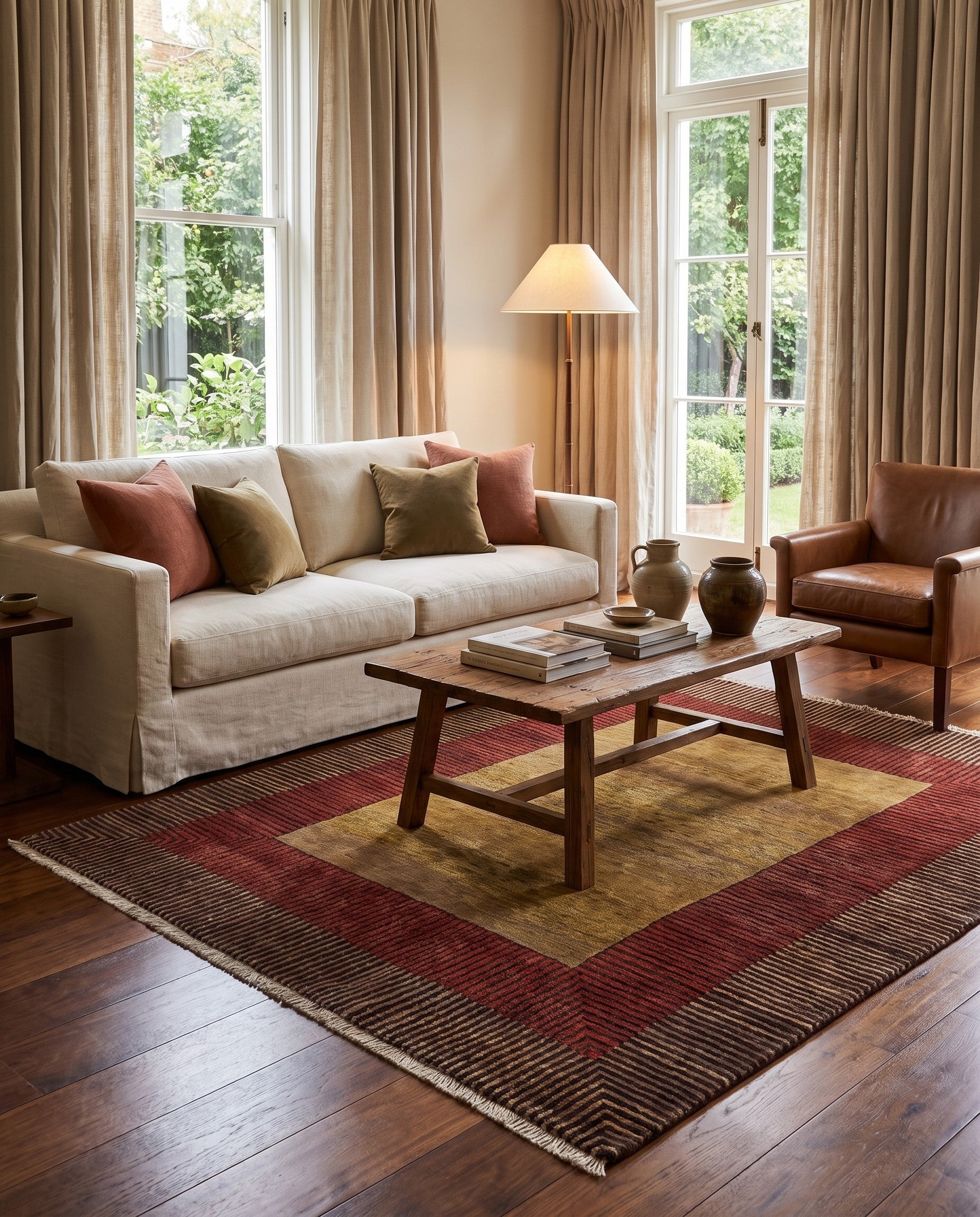4' 11 x 6' 4 Hand Knotted Ziegler Modern Rug