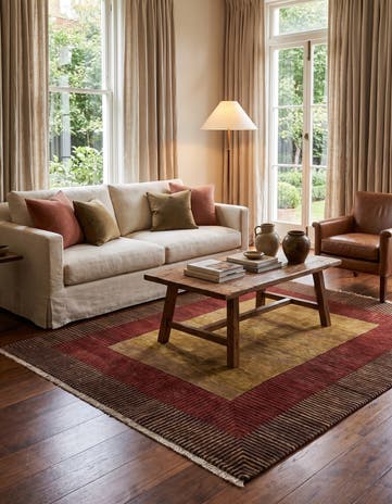 4' 11 x 6' 4 Hand Knotted Ziegler Modern Rug