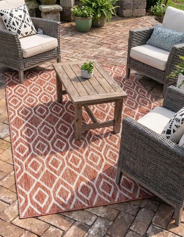 5' 3 x 8' Easy-Clean Jill Zarin Turks and Caicos Indoor / Outdoor Rug