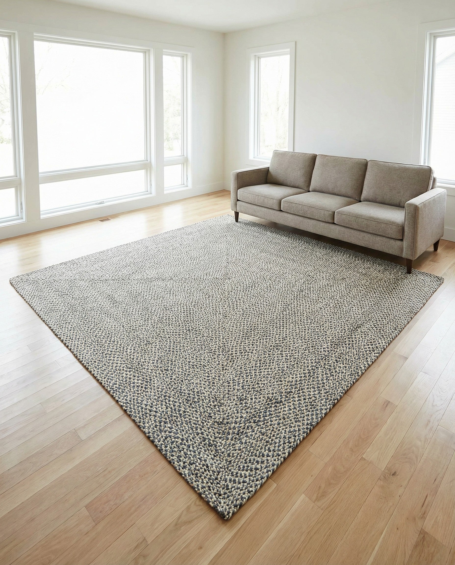 7' 10 x 7' 10  Hand Tweed Braided Jute Square Rug