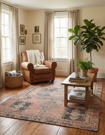 5' 3 x 8' Hand Woven Chenille Jute Rug