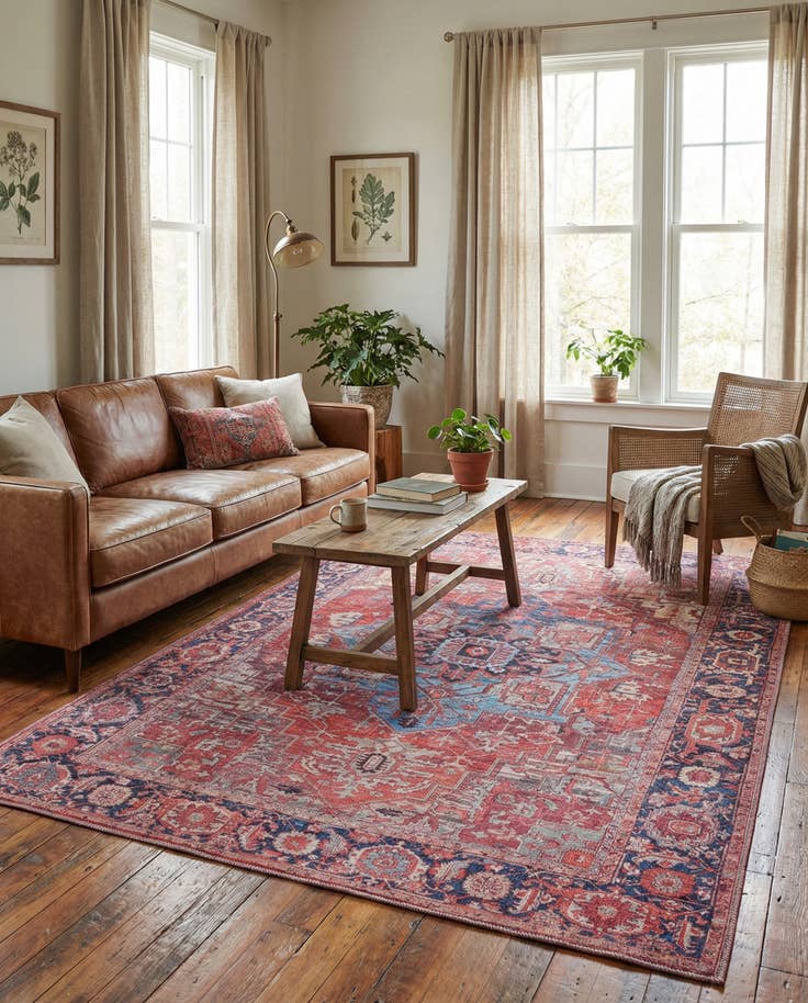 Detail image of 5' 3 x 8' Washable Maahru Rug