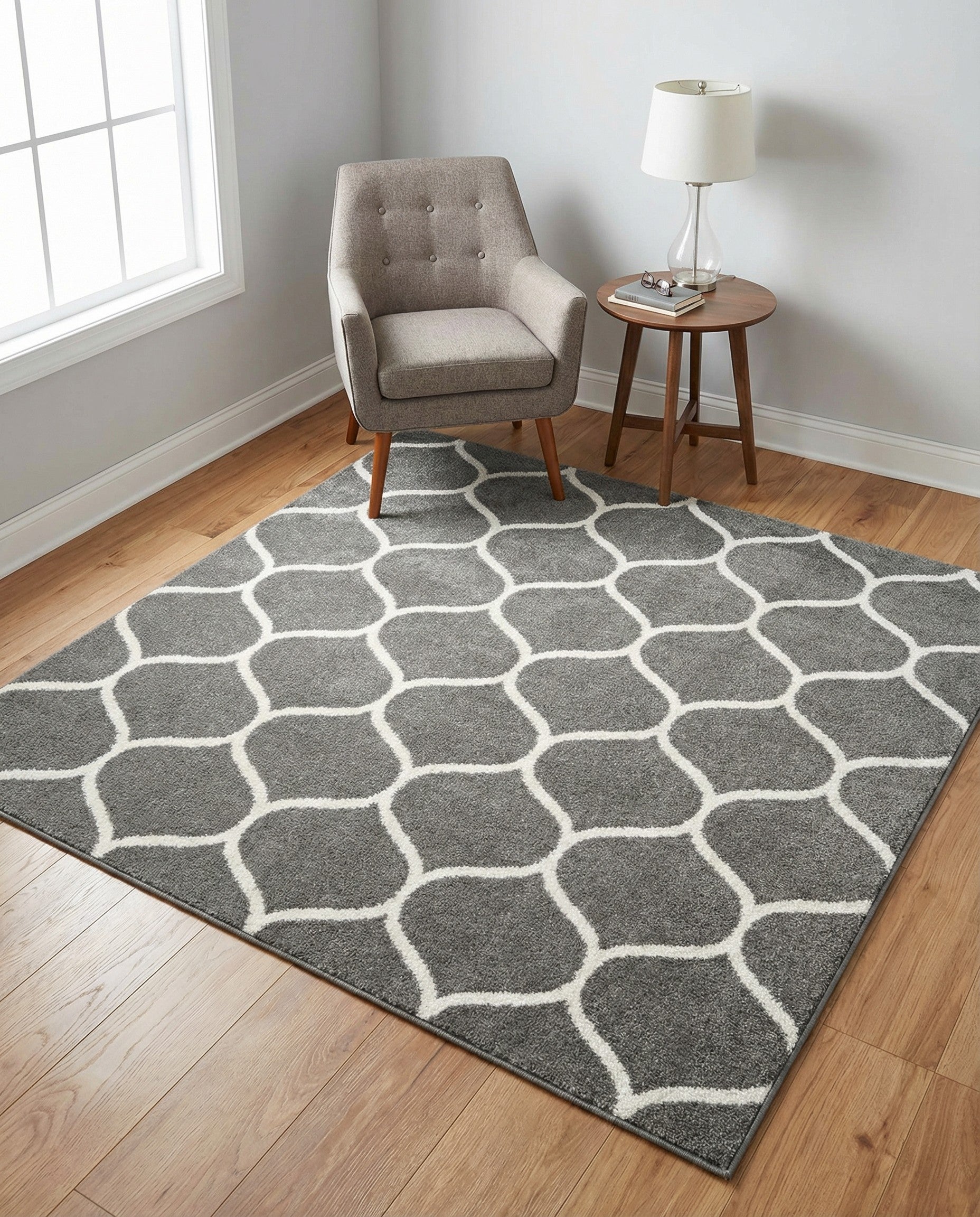 5' 3 x 5' 3 Trellis Frieze Square Rug