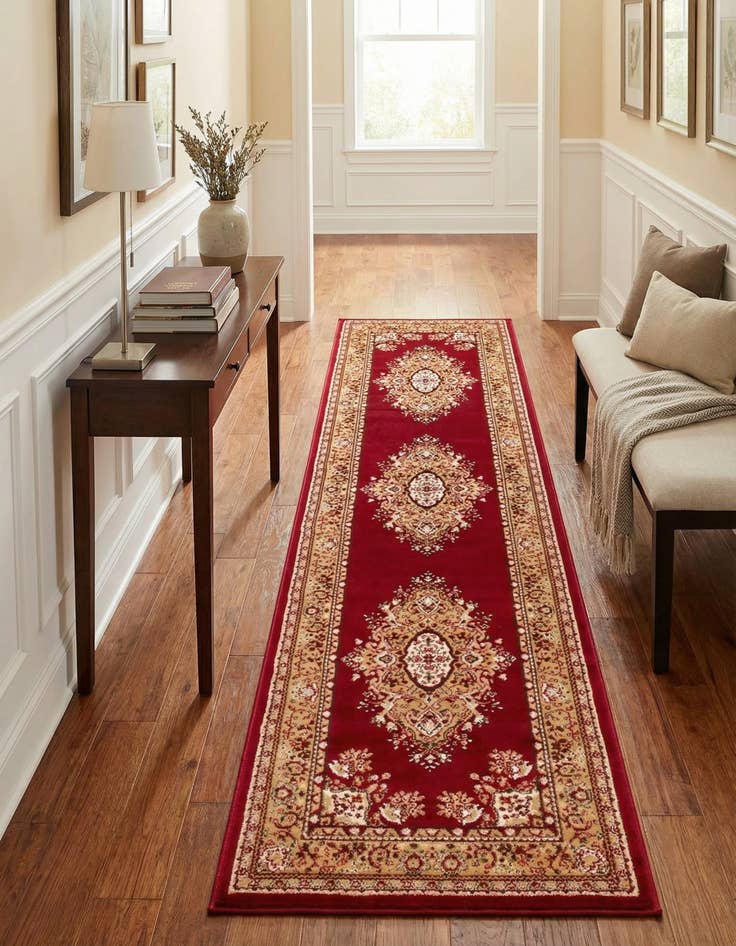 Detail image of 2' 7 x 10' Mashad Design Runner Rug