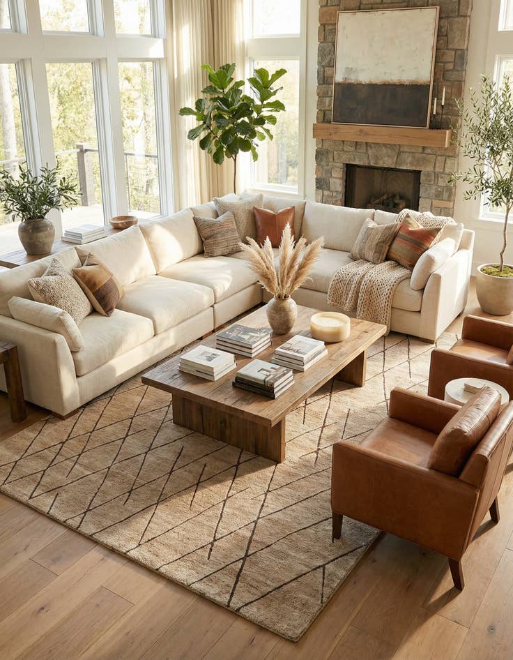 Detail image of 10' x 14' 1 Atlas Moroccan Wool Rug