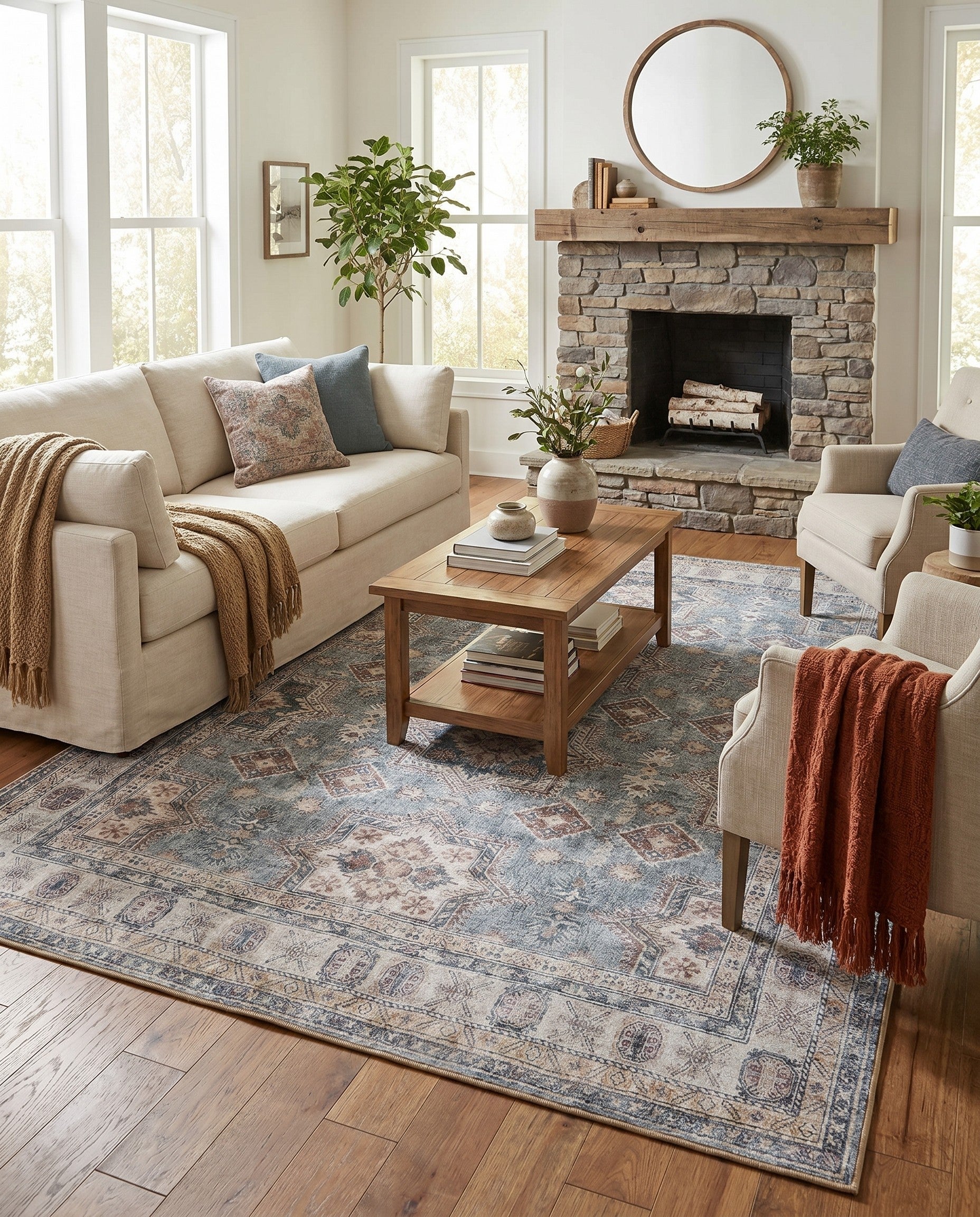 7' 10 x 10' Washable Timeless Rug