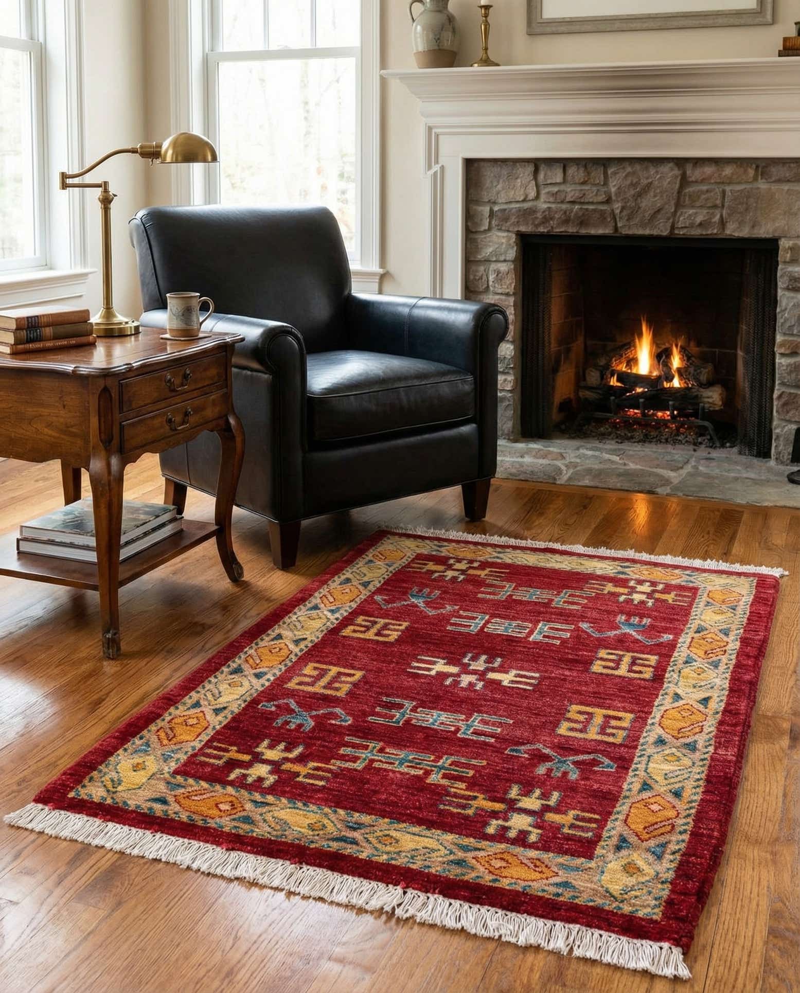 2' 9 x 3' 9 Hand Knotted Ziegler Wool Rug