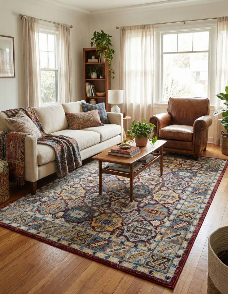 Detail image of 5' 3 x 8' Kamala Washable Rug