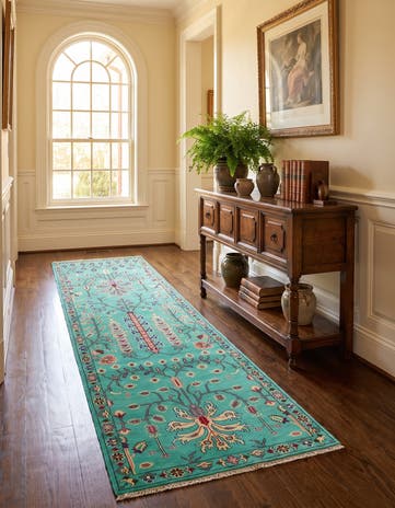2' 9 x 10' Hand Knotted Kazak Runner Rug