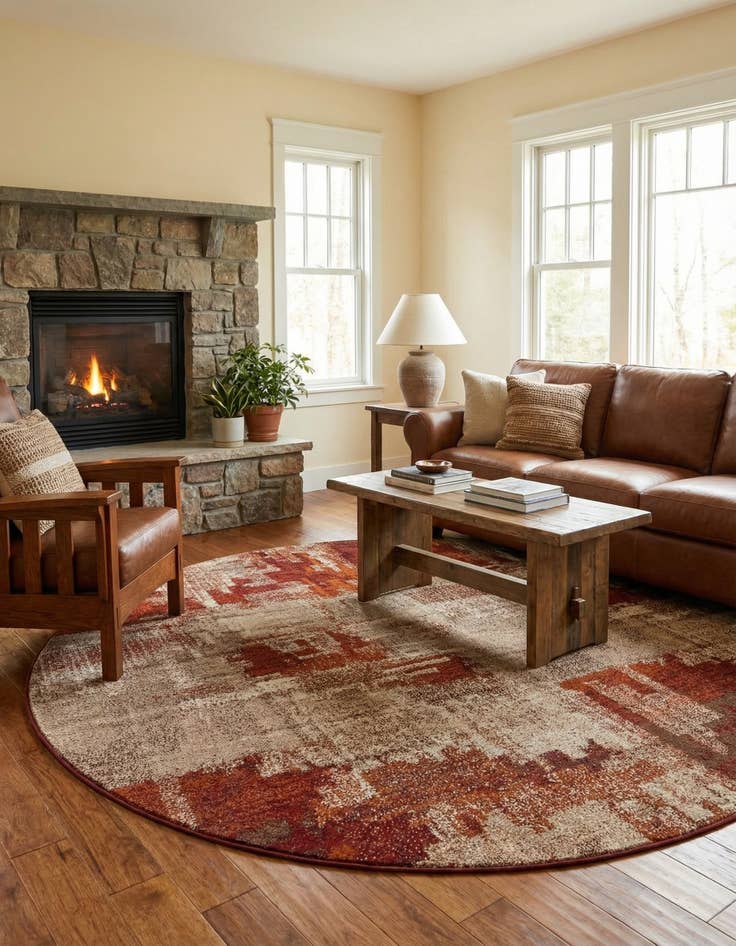 Detail image of 7' 10 x 7' 10 Equinox Round Rug