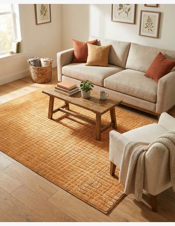 Goldenrod Glow Textura Designer Rug