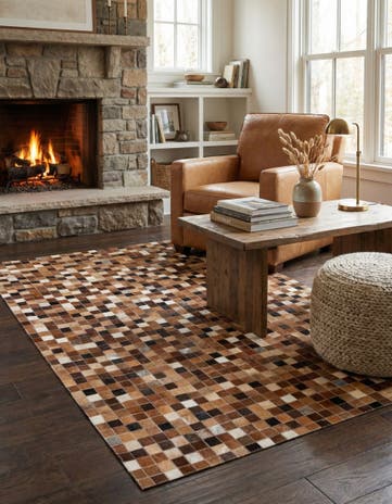 4' x 5' 11 Cowhide Stocks Rug