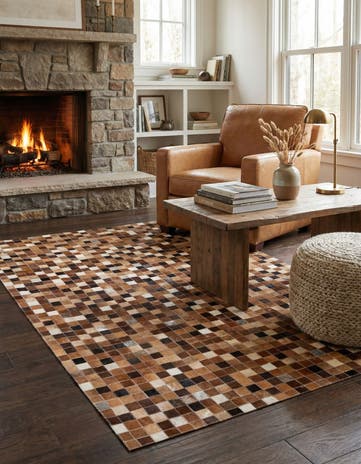 4' x 5' 11 Cowhide Stocks Rug