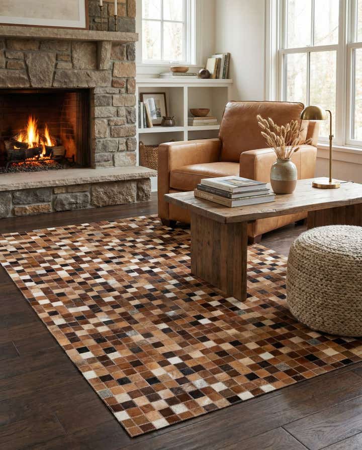 4' x 5' 11 Cowhide Stocks Rug