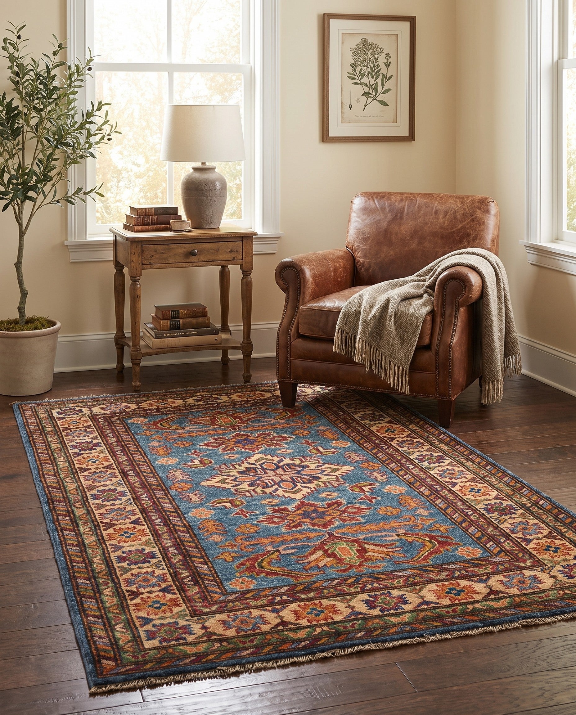 2' 9 x 4' 2 Hand Knotted Kazak Rug