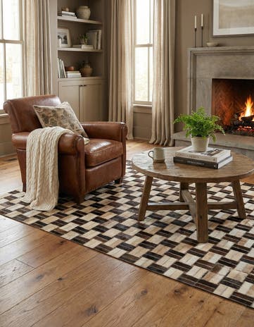 3' 11 x 5' 11 Cowhide - Patchwork Rug