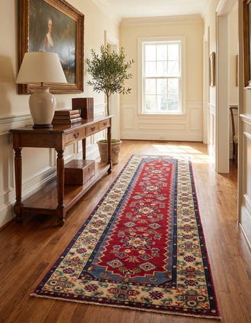 2' 8 x 9' 10 Hand Knotted Kazak Runner Rug