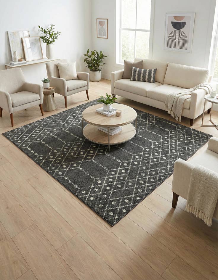 Detail image of 7' 10 x 7' 10 Paxon Trellis Square Rug