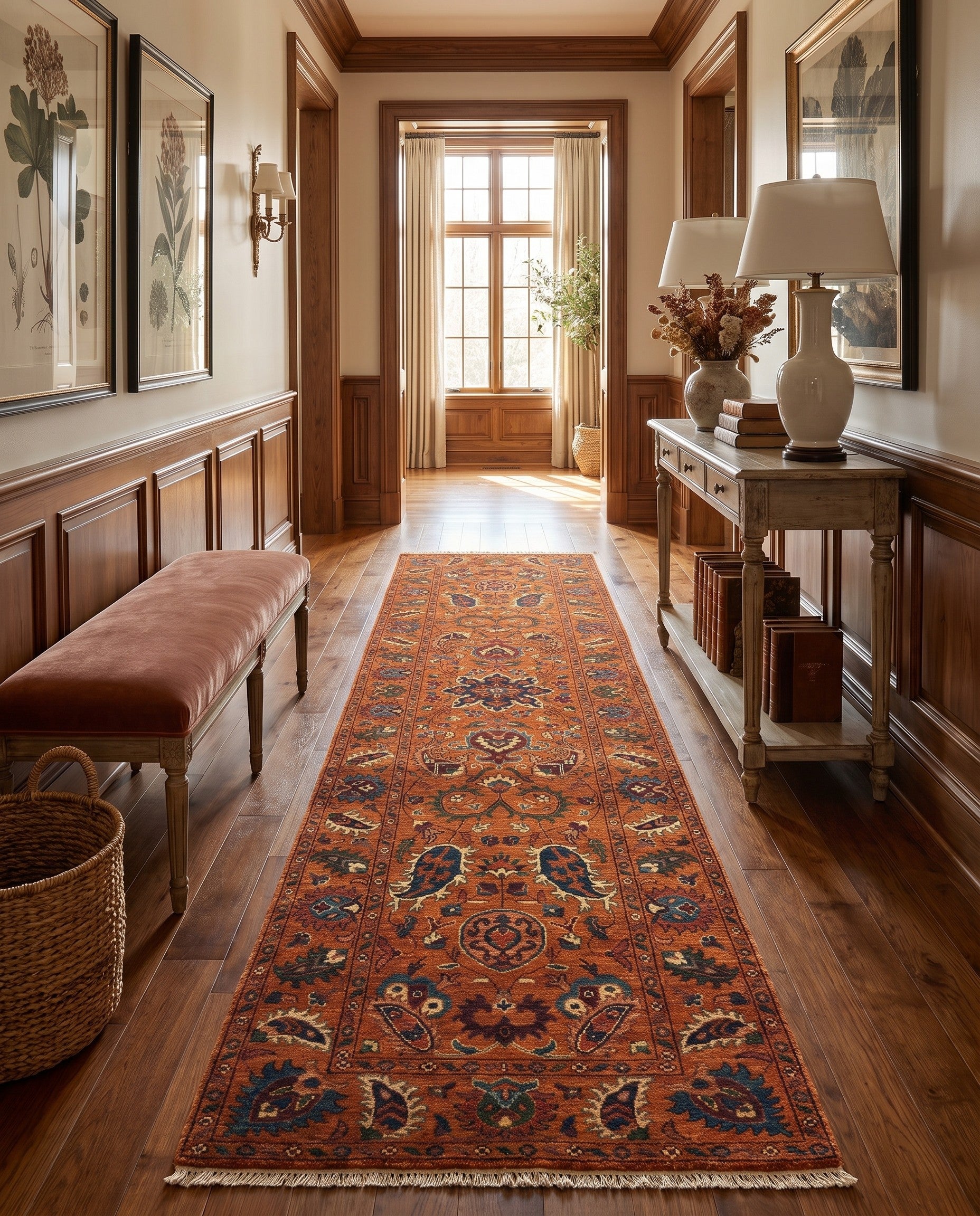 2' 11 x 10' 6 Hand Knotted Ziegler Runner Rug