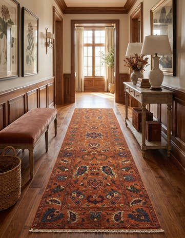 2' 11 x 10' 6 Hand Knotted Ziegler Runner Rug