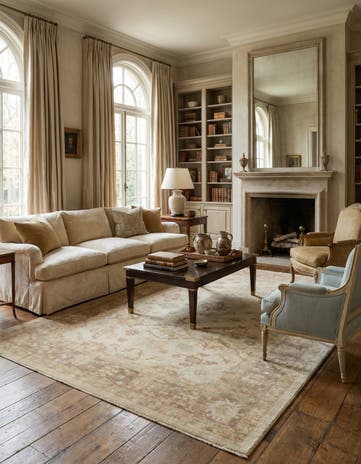 9' 2 x 11' 9 Hand Knotted Oushak Wool Rug