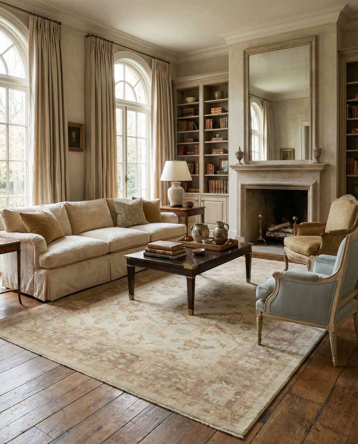 9' 2 x 11' 9 Hand Knotted Oushak Wool Rug